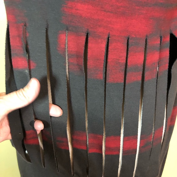 Fuzzi Pier Antonio Gaspari Black and Red Sleeveless Dress. NWOT - Picture 3 of 8